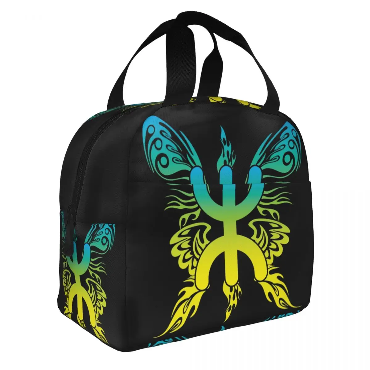 Z Imazighen Artwork Resuable Lunch Boxes for Women Waterproof Amazigh Kabyle Graphic Cooler Thermal Food Insulated Lunch Bag