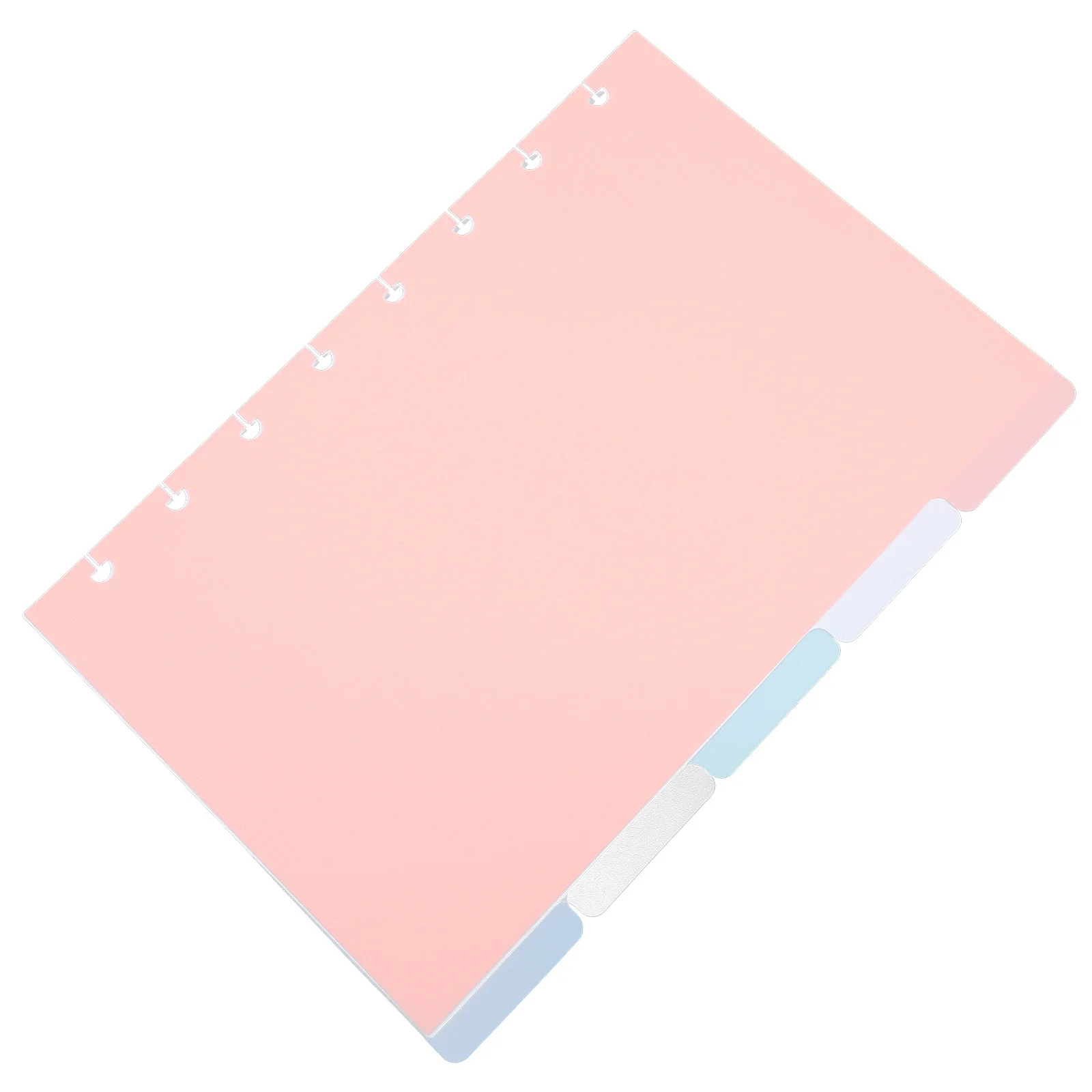 5pcs Binder Dividers Index Tabs For Notebook Planner Files Plastic Page Markers Colored Divider Sheets Replacement Notepad Tabs