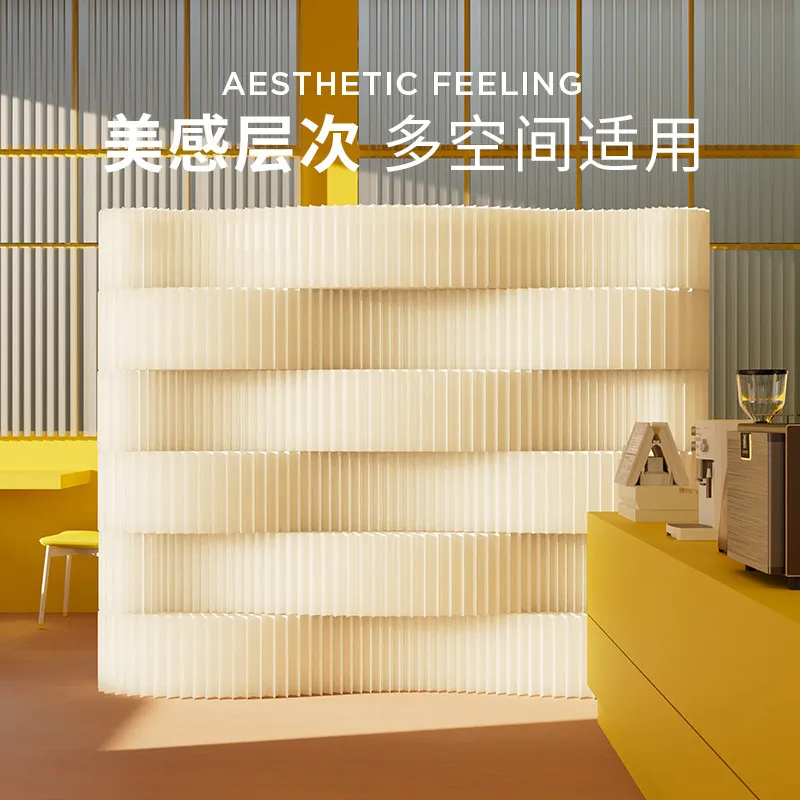 

Laminated paper wall screen partition folding wall panel fence entrance room living room dining room removable screen