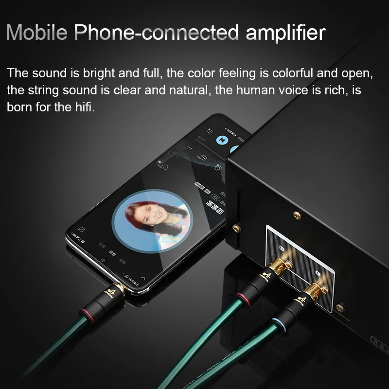 Hifi Stereo 3.5mm to 2RCA Cable High Quality 2RCA to AUX 3.5 Y Splitter Audio Cable For DJ Speaker Turntable Amplifier Car
