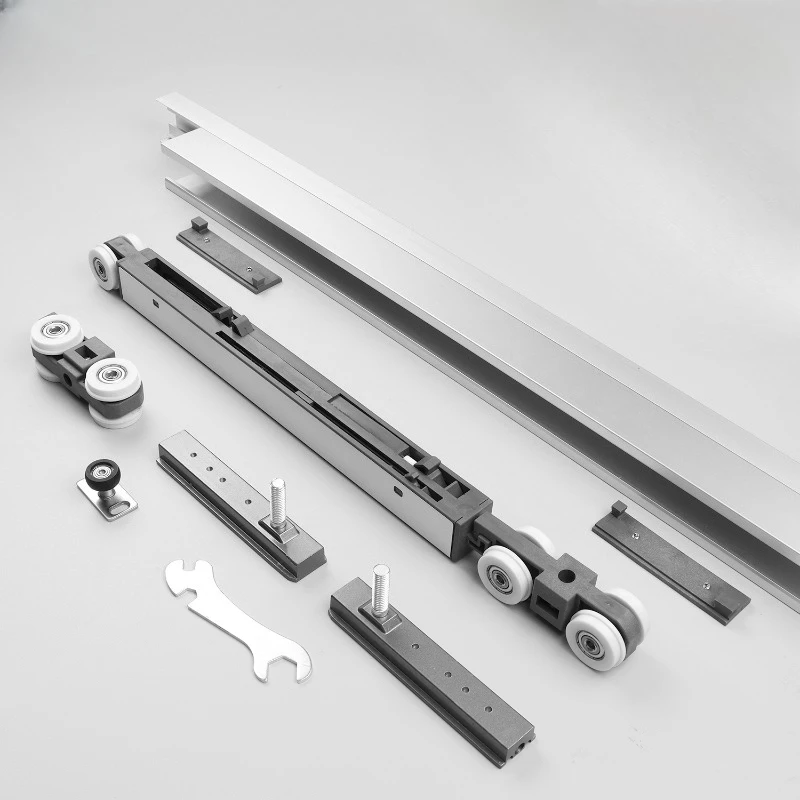Door pocket door accessories, hanging wheel track, kitchen aluminum frame sliding door, damping buffer pulley