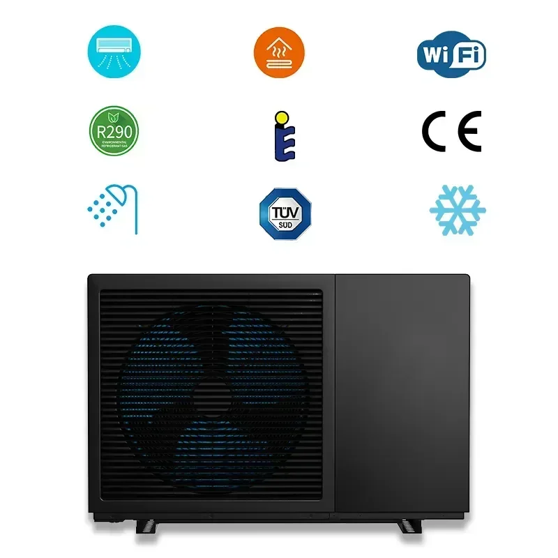 

Inver-Spark Full Inverter Heating & Cooling R290, COP Air Source Dc Inverter Floor Heat Pump Water Heater