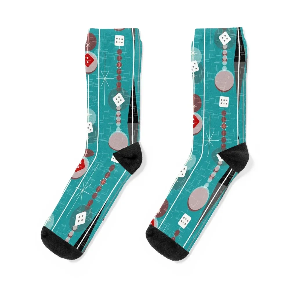 

Backgammon Bling -- Retro Game Night -- Mid-century Modern Socks Climbing new year custom sports Socks Man Women's