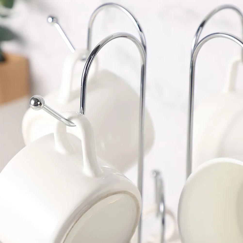 

Coffee Cup Holder Mug Rack Stand Vertical Shelf Metal Storage Coat Hanger Hanging