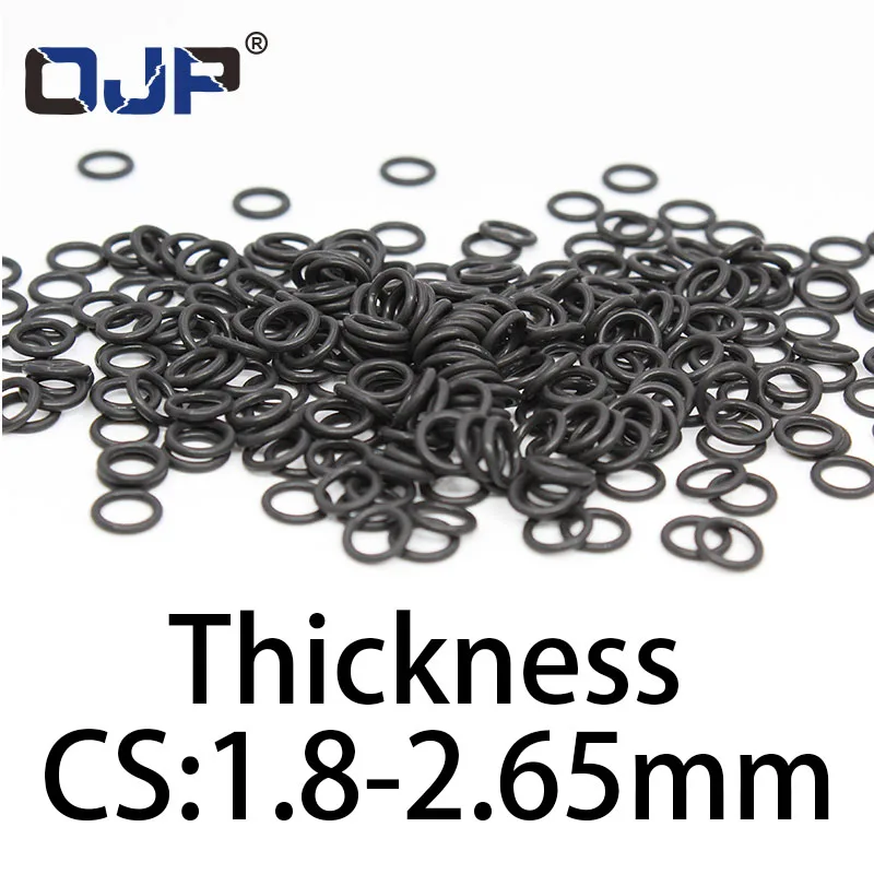 O-ring Thickness 1.8/2.65mm CS Fluororubber FKM Sealing Temperature Resistant Gasket Rubber Ring Complete In Specifications