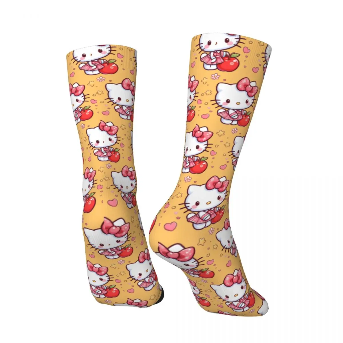 Hello Kitty kaus kaki pria, stoking kasual bernapas bersepeda musim semi desain anti selip hadiah ulang tahun