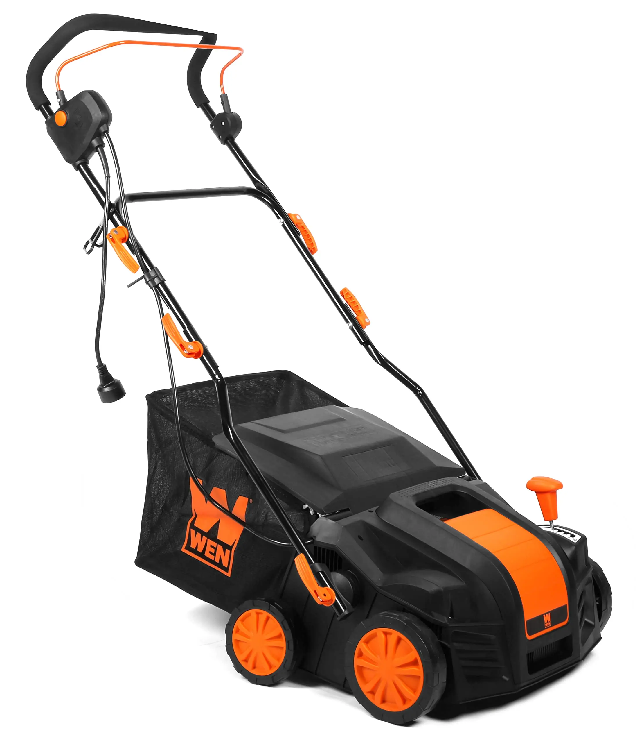 DT1516 16-Inch 15-Amp 2-in-1 Electric Dethatcher and Scarifier with Collection Bag, Black