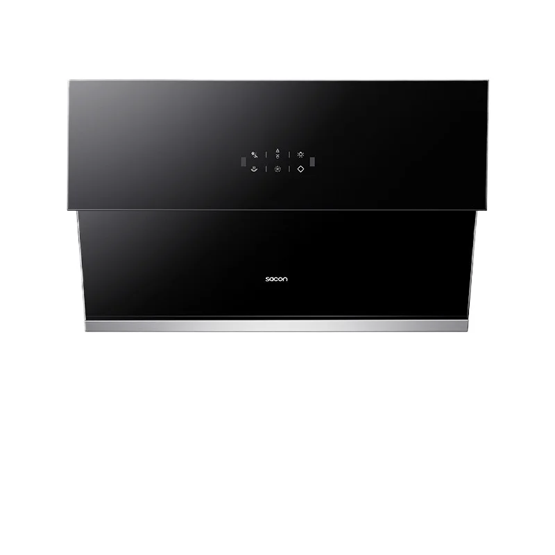 Automatic cleaning household kitchen large suction range hood side suction