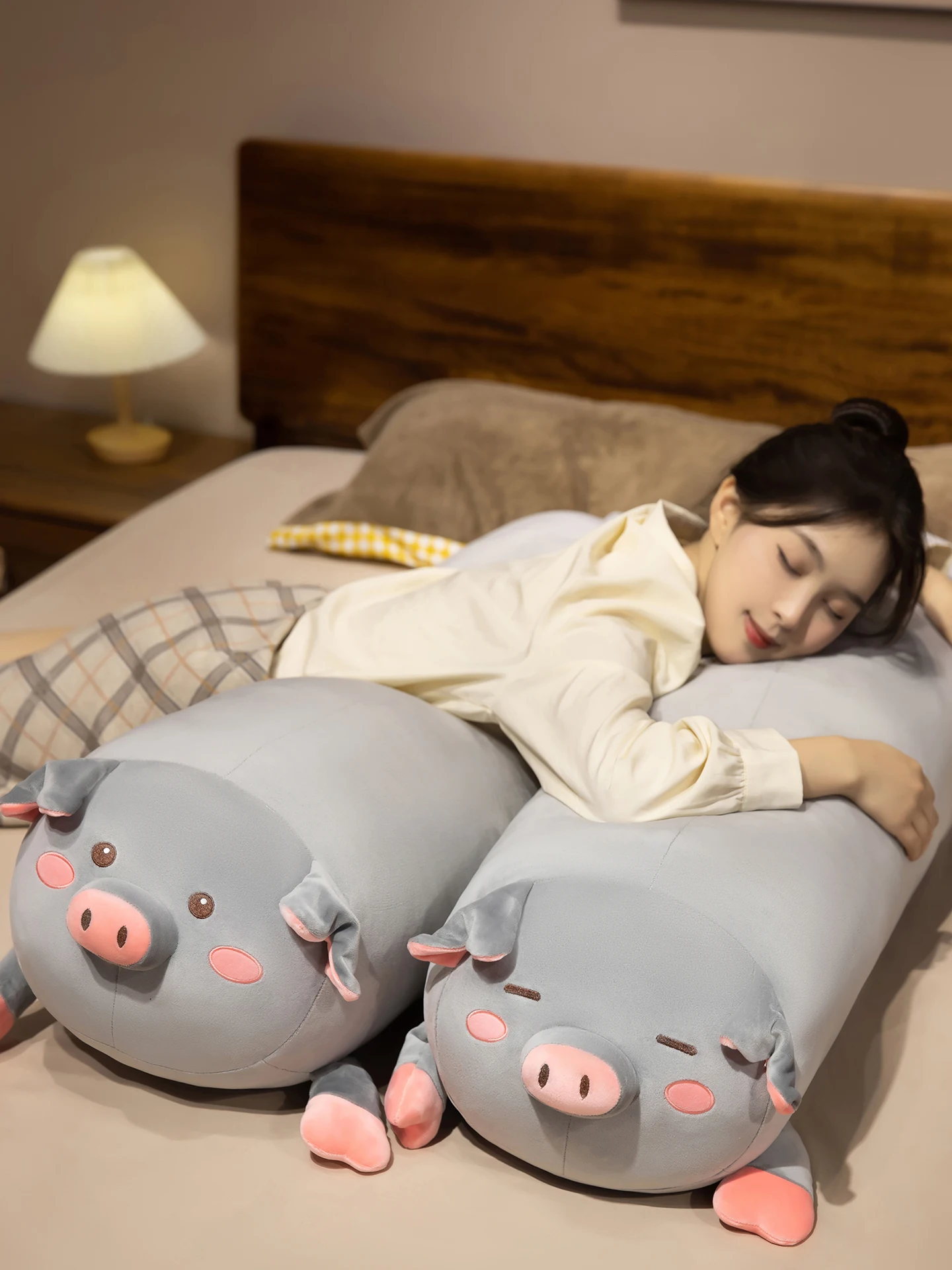 

Cute Pig Doll Plu Toy S Pillow Long Cuion Leg Clas Special Use Doll for Girls Sto Available Domestic Version