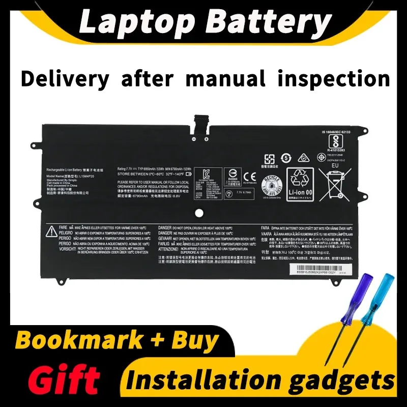 

For Lenovo YOGA 4S 900S 900S-12ISK L15M4P20 L15L4P20 7.7V 53wh Laptop Battery