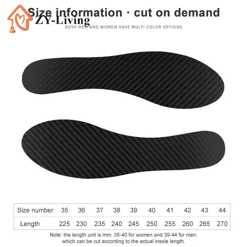 Semelles intérieures en fibre de carbone pour hommes, inserts respirants pour chaussures de sport, coussinets orthopédiques pour chaussures de sport féminines, semelles intérieures pour baskets