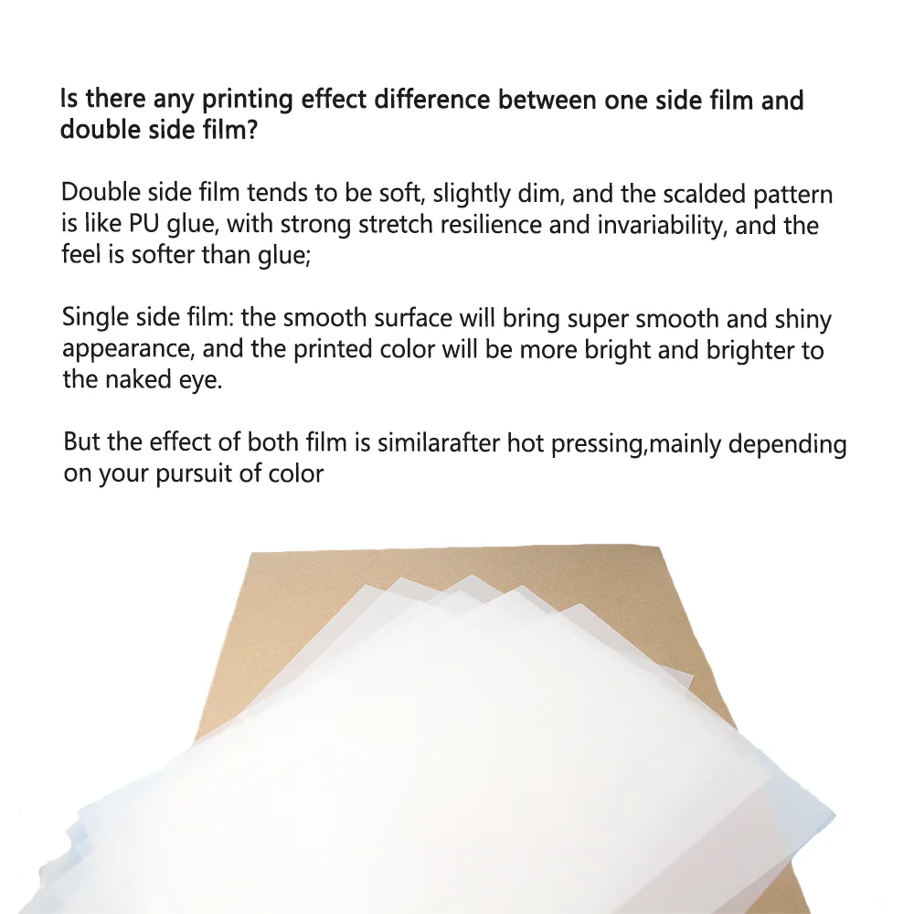 Film de transfert en PET A3, 100 pièces, pour transfert Direct, impression à l\'encre DTF