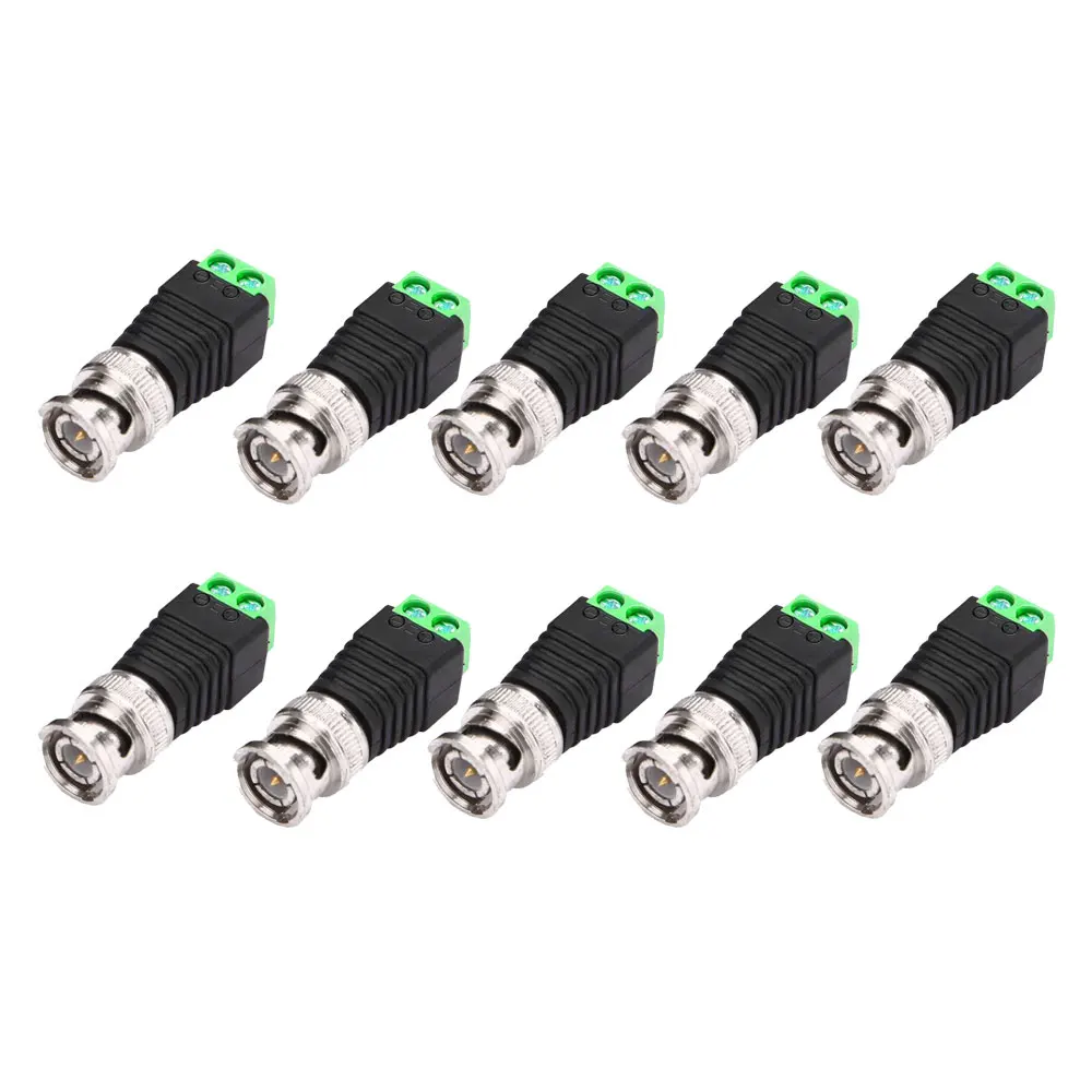 

50PSC BNC Connectors DIY for Surveillance Camera CCTV System Accessories Coax CAT5