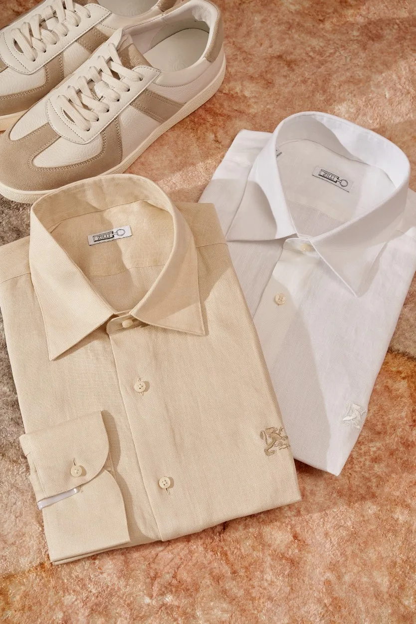 

SIJITONGDA 2025 95% natural linen shirt with high yarn weaving and fine embroidery technologySize S-XXXL