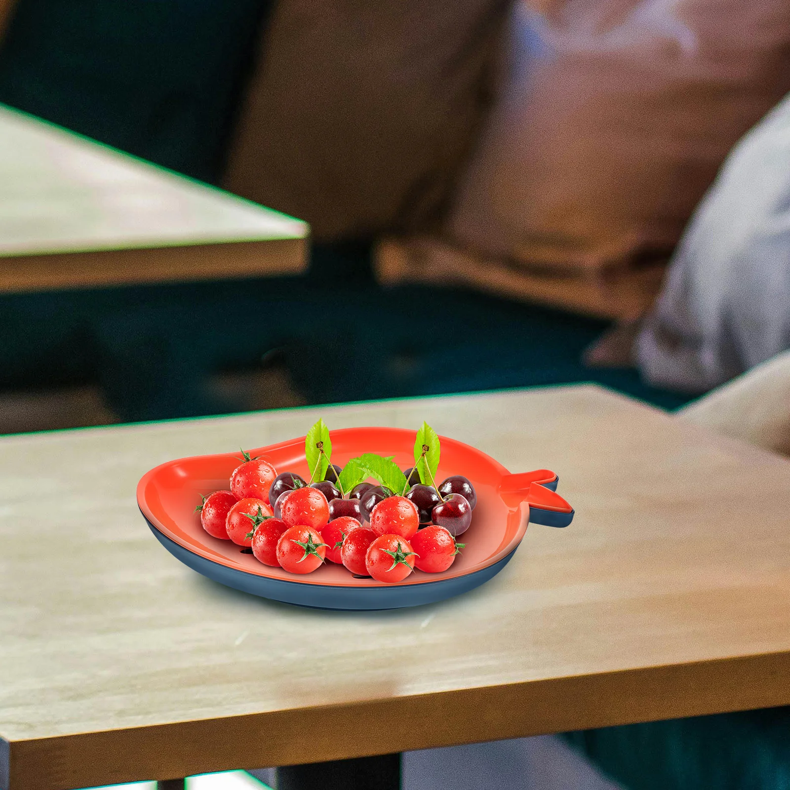 

Drain Fruit Tray Colander 2 Layer Plastic Blue Plate Draining Basket Kitchen Sink Fruits Vegetable Washing Bowl