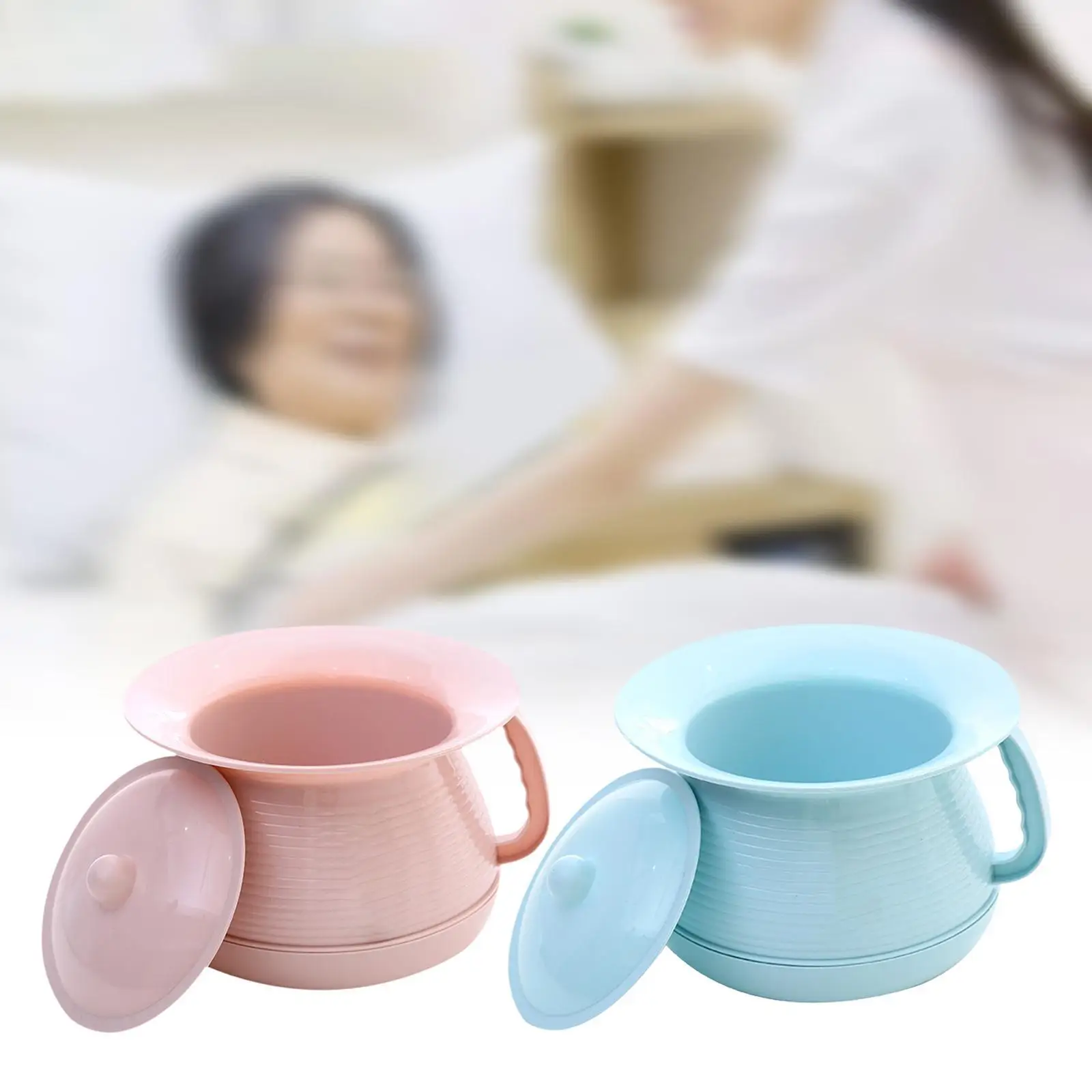 Spittoon Urinal with Lid with Lift Handle Lightweight Bedside Commode Bucket Portable Toilet Children Spittoon for Household