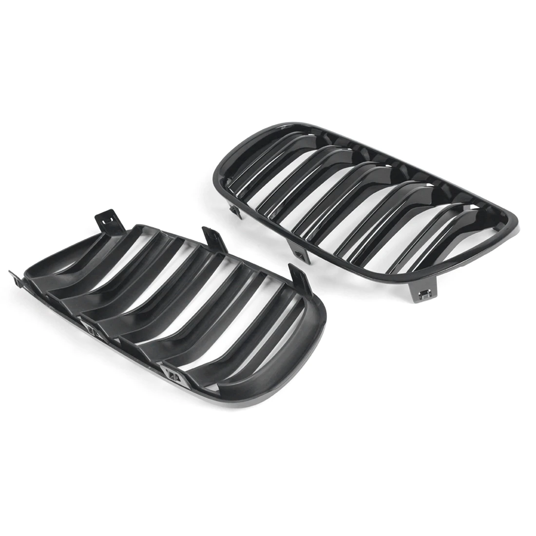 

For BMW X3 E83 2007-2010 Car Front Bumper Kidney Grill Replacement Gloss Black Racing Style 51113420087 51113420088