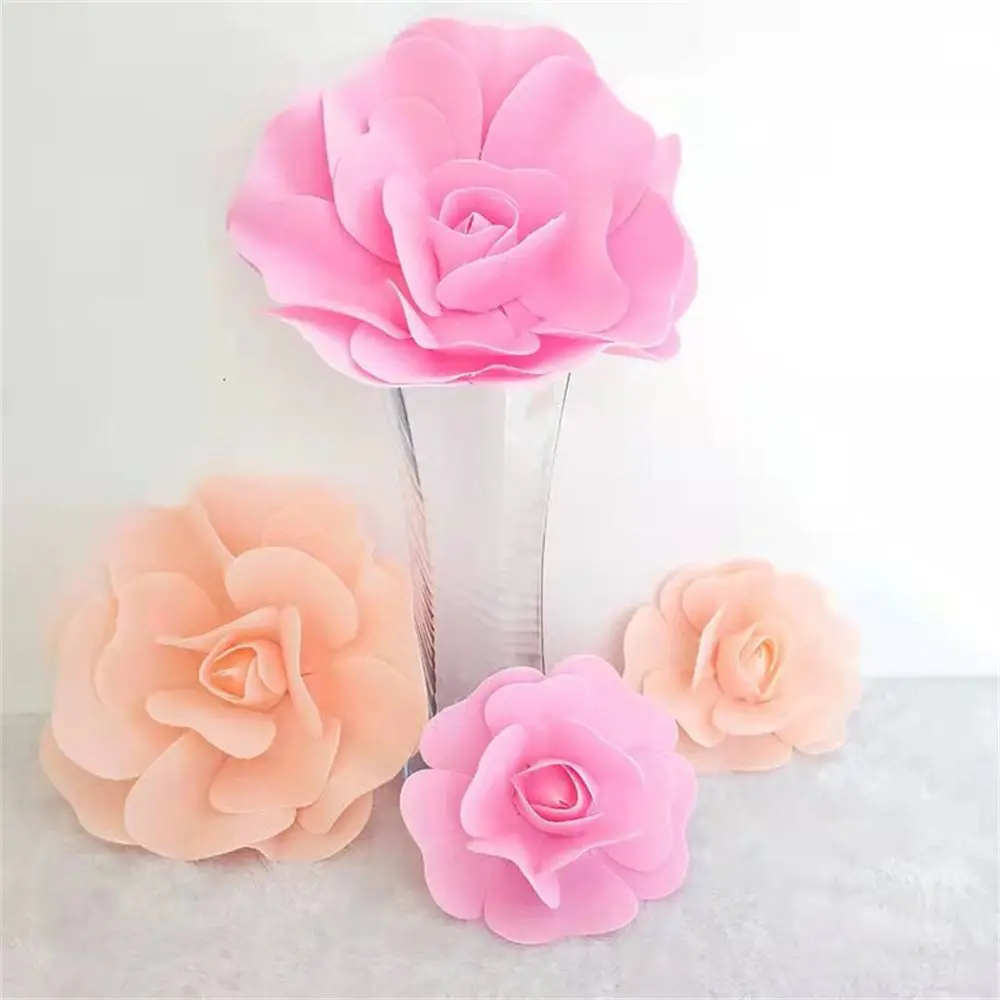 PE Foam Flowers Large Rose Wedding Flower Wall Backdrops Decor Nursery Wall Decor Fleur Artificielle Mariage Boda Rosa Flore