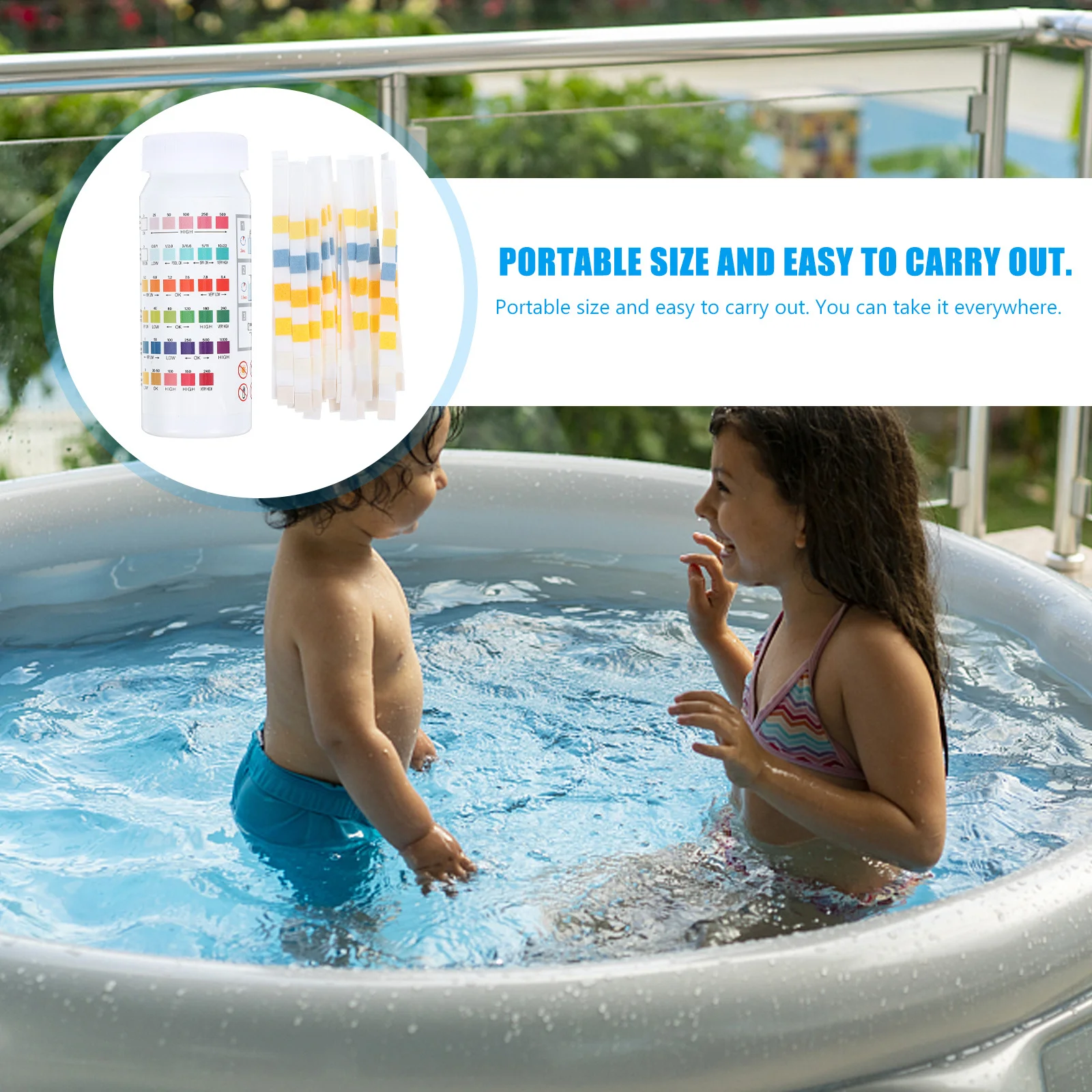 

1Set Water Quality Testing Paper 6-in-1 Pool Test Strips PH Hardness Alkalinity Cyanuric Acid for Pool Spa Hot Tub