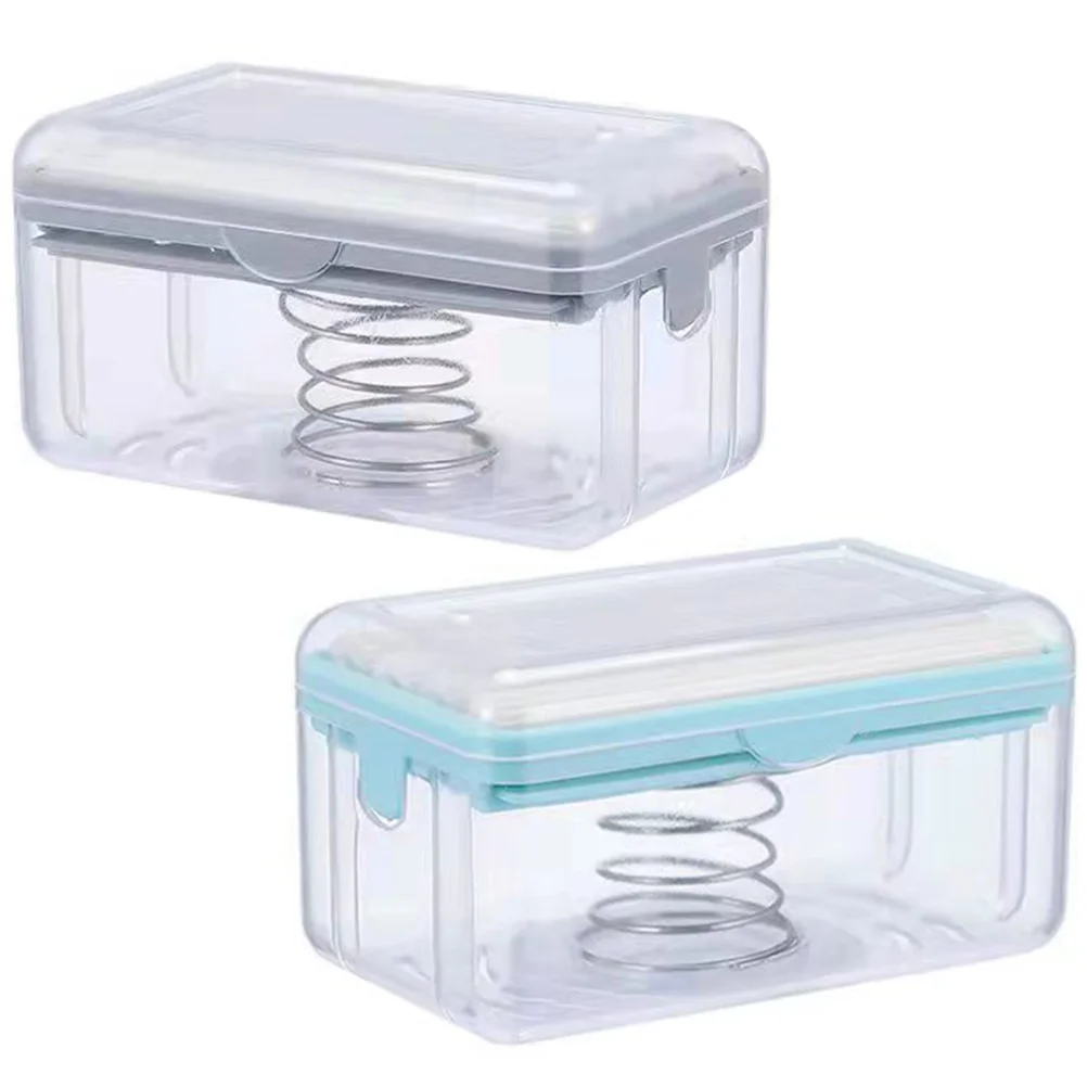 

2Pcs Portable Soap Box Holder Foaming Tool Roller Design Gray Blue Soap Drainer Box Kitchen Bathroom countertop Bar Space Saving