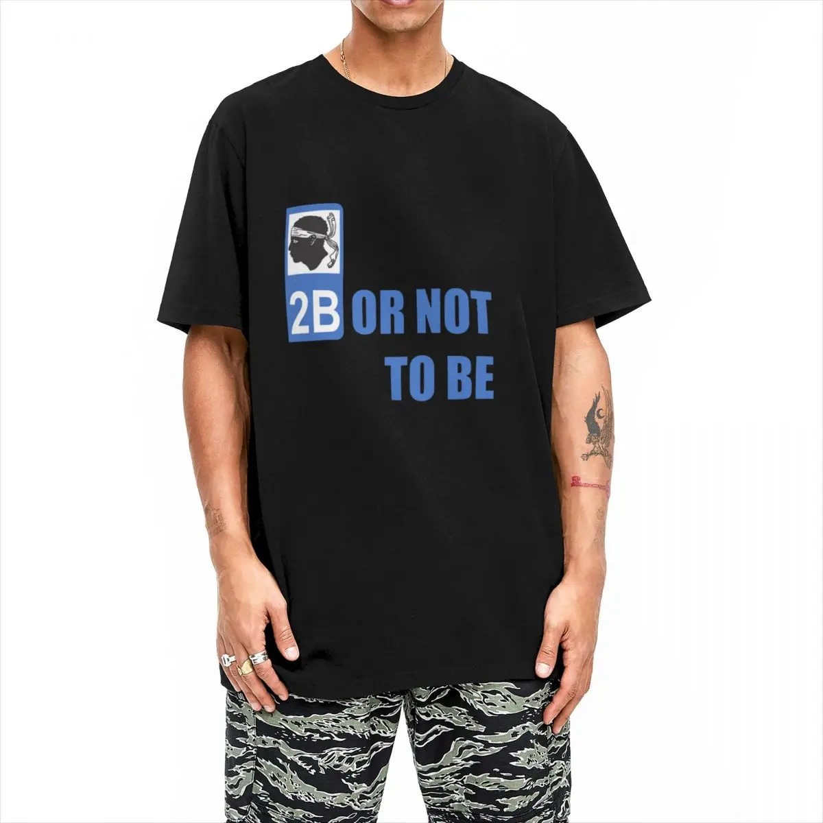 

Футболка из Корсики 2b или Not To Be, футболки в стиле хип-хоп, Винтажная футболка с коротким рукавом, летние хлопковые футболки с круглым вырезом