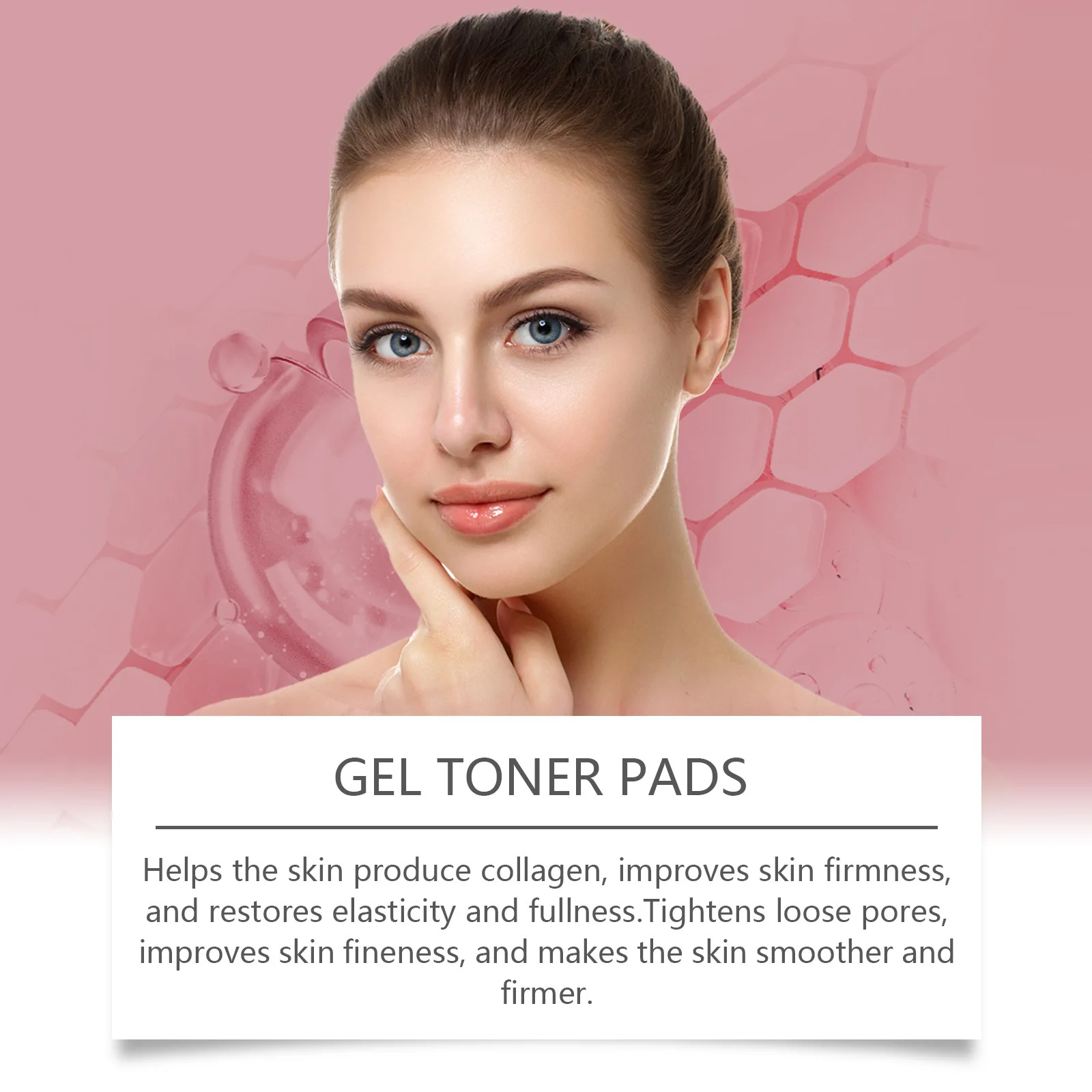 Collagen Pad Facial Toner Fade Fine Lines Brightening Skin Tone Improve Sensitive Acne Facial Skin Soothing Glacier Cotton Pads