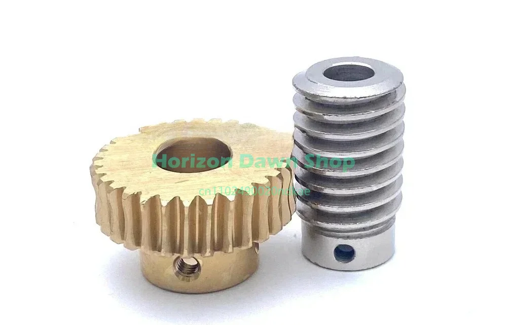 0.8M Worm Drive Set Stainless Steel Worm Shaft & Copper Turbine Gear