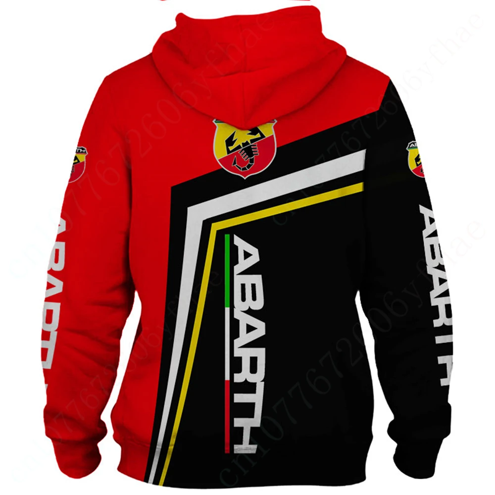 Abarth Harajuku 3D-Druck Sweatshirt lässige Hoodies für Männer Frauen Unisex Kleidung Essentials Pullover Anime Zip Hoodies Top