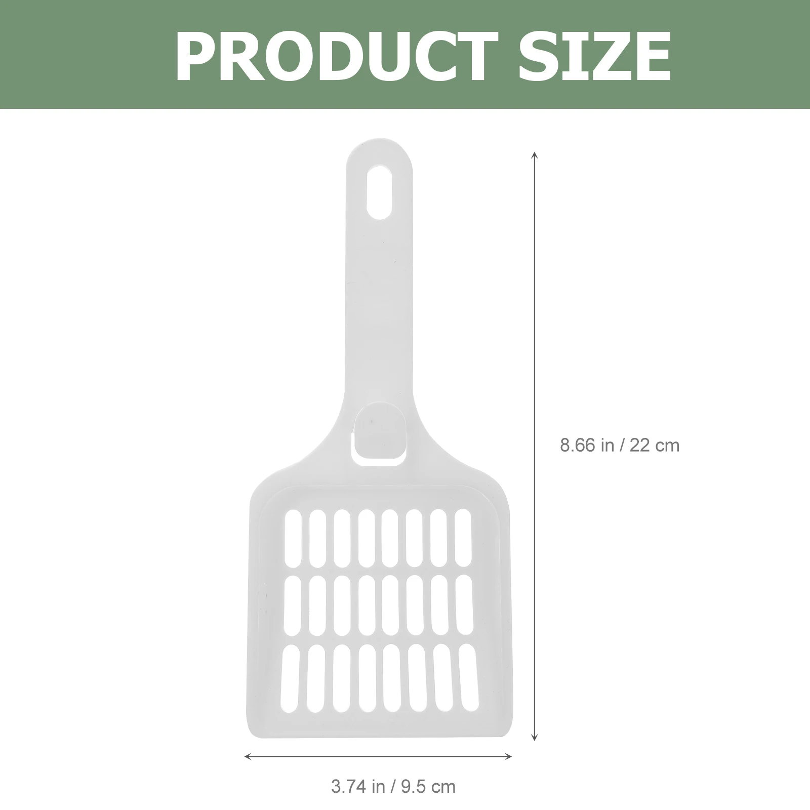 مجرفة فضلات القطط البلاستيكية ذات المقبض الطويل ومغرفة فضلات الحيوانات الأليفة مع قبضة مريحة ومشبك تثبيت على الحائط لسهولة التنظيف بفلتر البراز