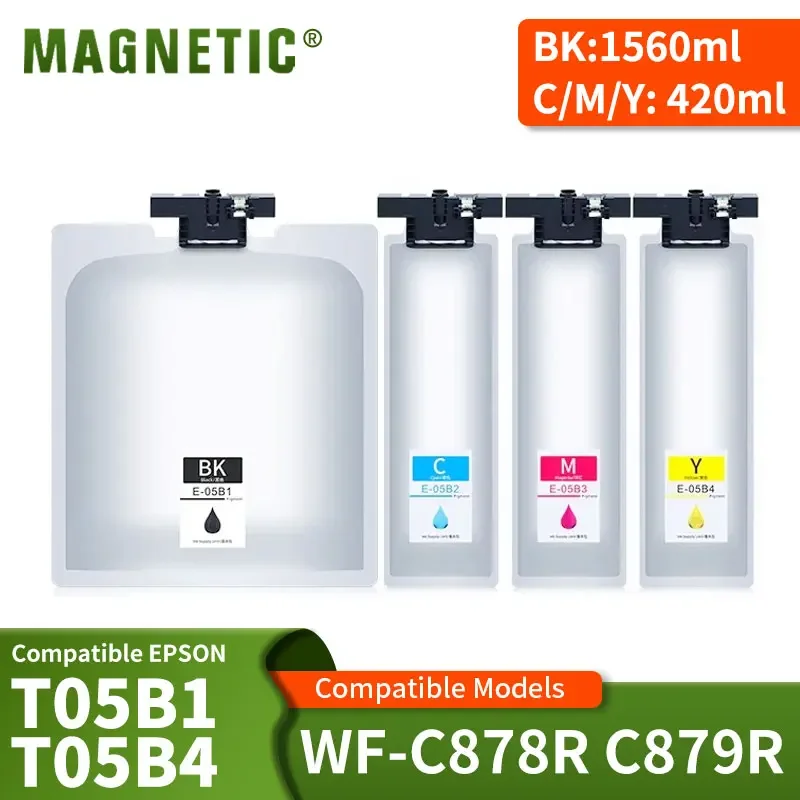 T05B1 T05B2 T05B3 T05B4 Ink Cartridge With Pigment Ink For Epson WorkForce Pro WF-C878R WF-C879R C878R C879R Printer Ink Bag