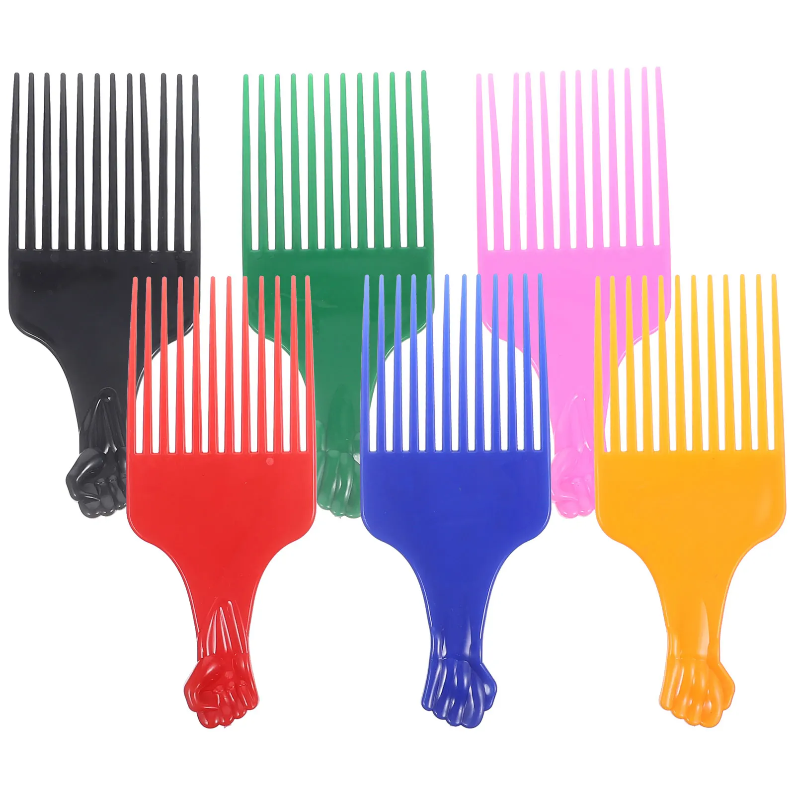 

6Pcs Long Tooth Combs Hair Styling Picks Durable Plastic Comb Anti-Static Beard Comb Hairdresser Tool for Women Men