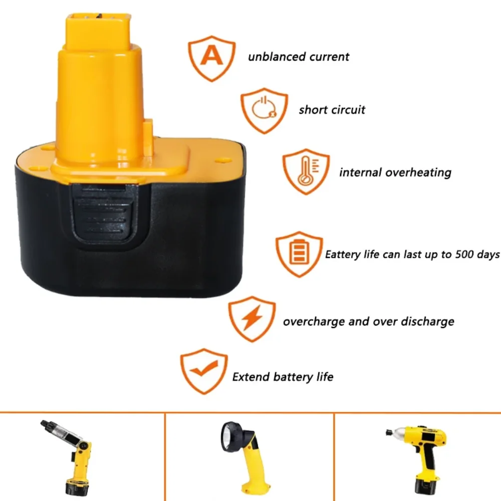 12V 4800mAH Tool Battery Replaceable Battery for DeWalt De9074 Dc9071 De9037 De9071 De9075 D9071 D9072 D9074