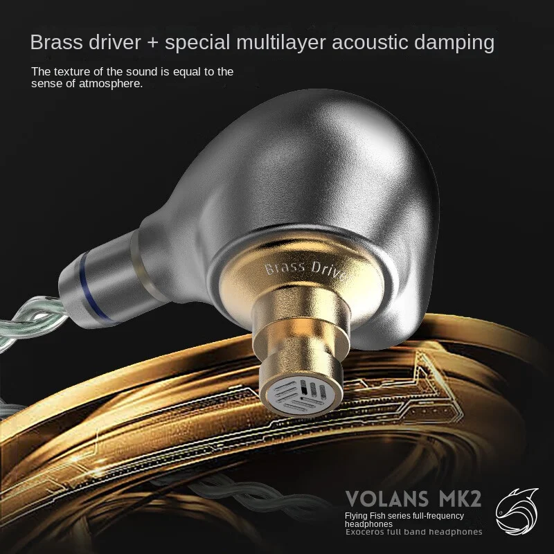 Astrotec Volans MK2  Copper Earphone in Ear Noise Canceling Headphone DJ MMCX Detachable Monitor Music Metal Headphones