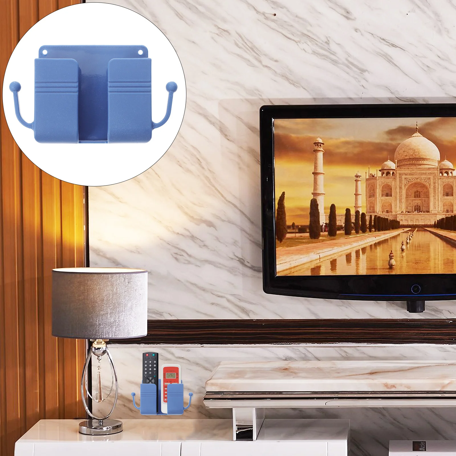 5Pcs Remote Controller Storage Holders Wall Mounted Racks Space Saving Home Organizer Living Room Bedroom