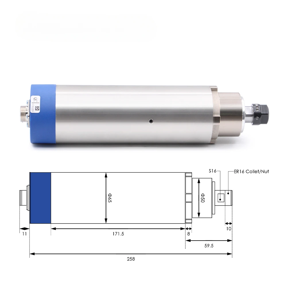 G-PENNY Customization 1.5kw ER16 D=65mm 400Hz Air cooled spindle 4pcs bearings 24000rpm wood working spindle motor