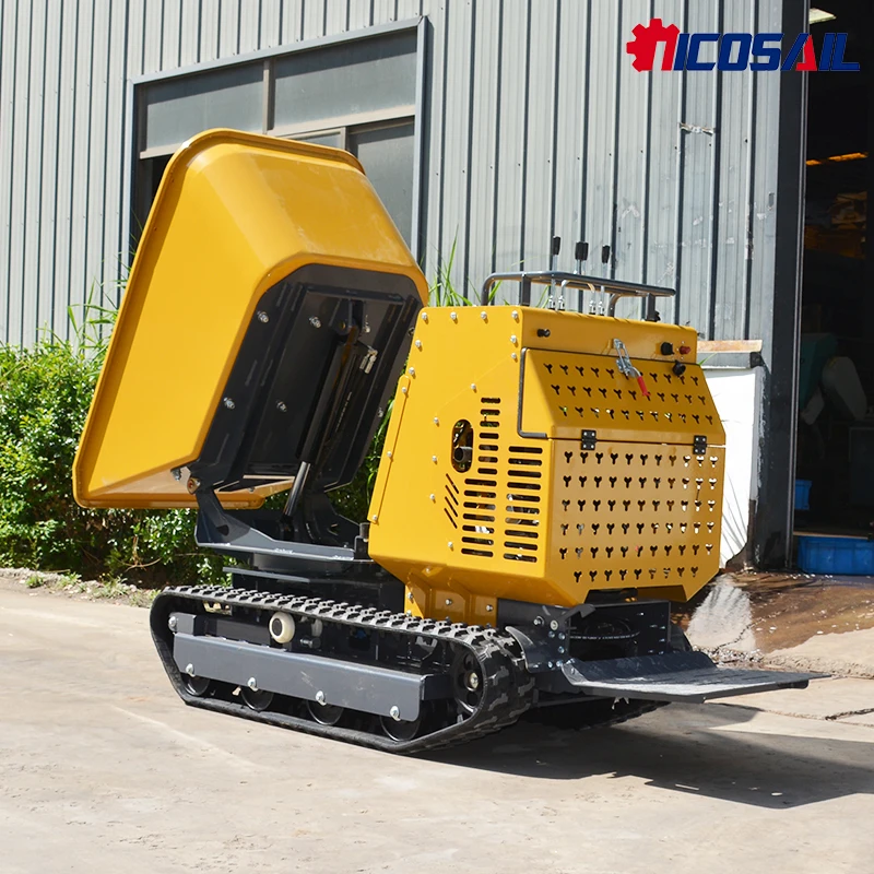

Custom 1200kg Crawler Rotary Dumper Reinforced Track Corrosion Resistant Construction Tool