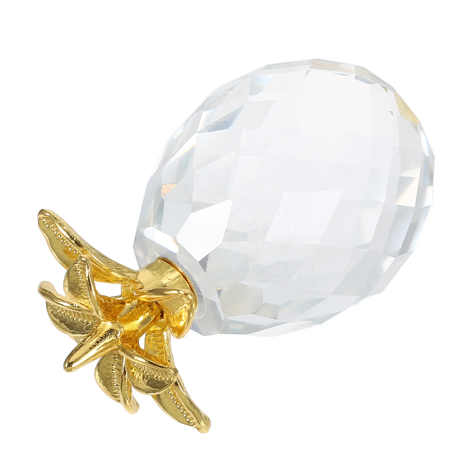 

Crystal Pineapple Statue Living Room Tabletop Decor Golden Leaf Pineapple Ornament Home Decor Office Decoration Desktop