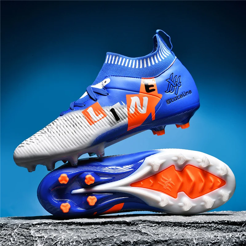 

Men Women Football Boots Street Soccer Cleats Non-slip Football Field Boots Ultralight Futsal Sneakers TF/FG Spiked Soccer Shoes