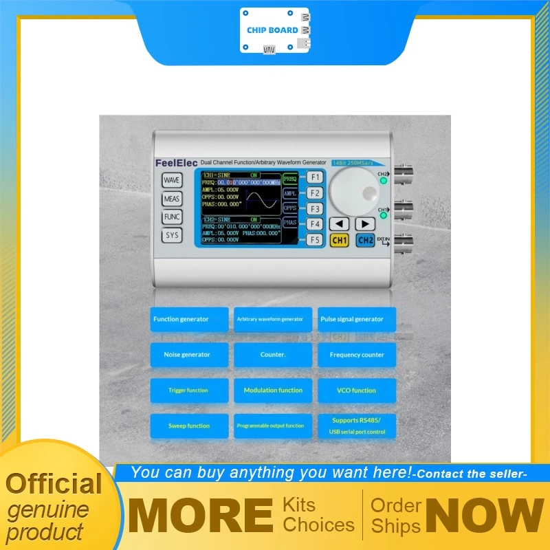 Feelelec FY6500 Dual Channel Programmable Waveform Generator with Precision Frequency Counter