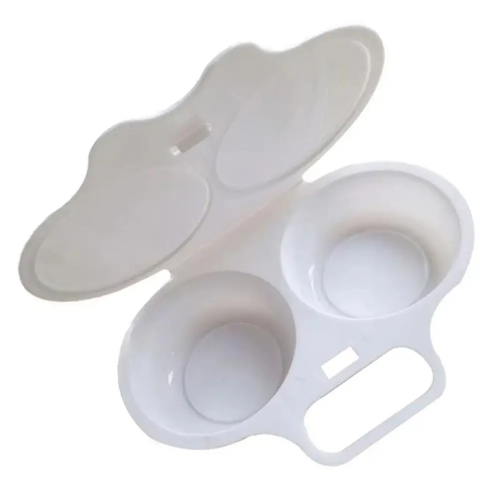 Food Grades Plastic Microwave Egg Cooker Kitchen Cooking Mold Heat Resistant Egg Steamer Simple Easy To Clean Steamed Egg Box