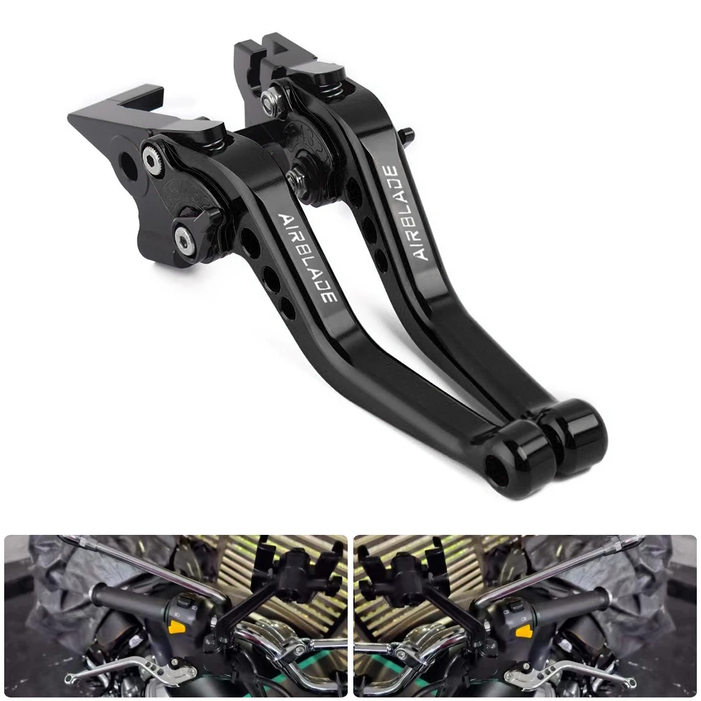 For Honda Airblade 110/125 2007-2023 Motorcycle CNC Clutch Brake Levers Modified Horn Adjustable Folding Hand Levers Accessories