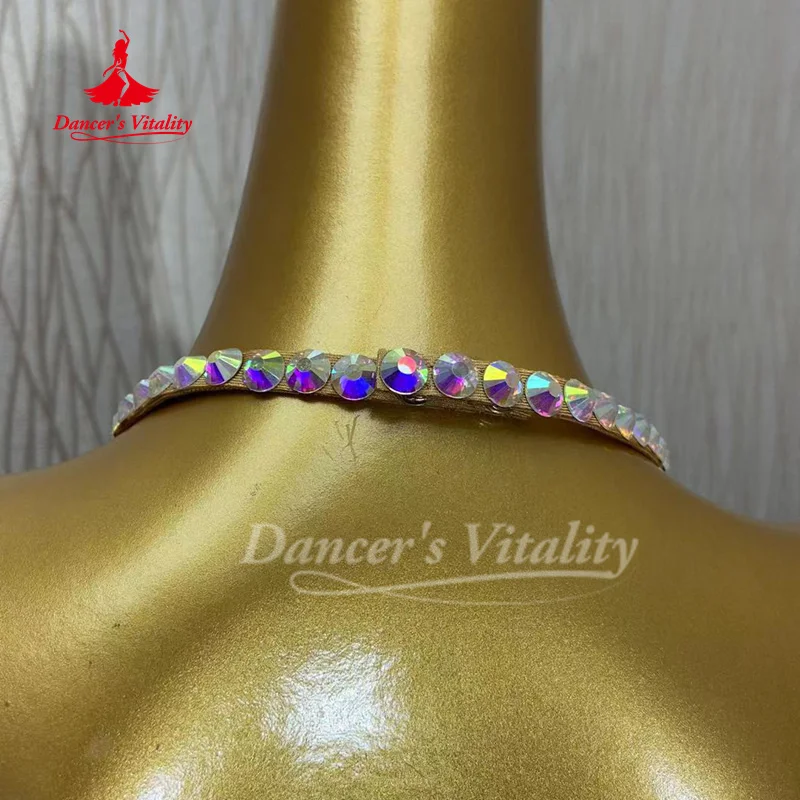 Belly Dancing Competition Accessories for Women's Senior AB Stones Necklace Adult and Girl Oriental Dance Performance Necklaces
