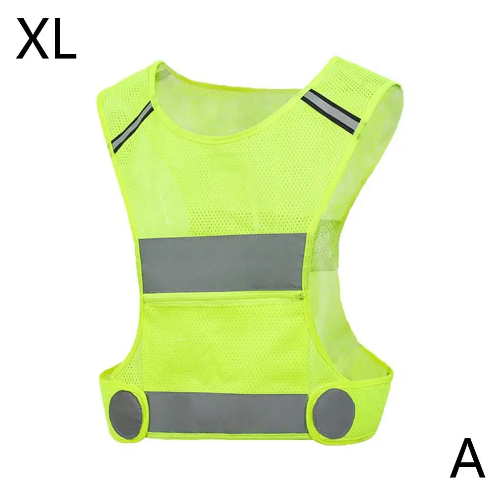 Reflecterend Vest Verstelbaar Ademend Lichtgewicht Veiligheidsvest Hoge Zichtbaarheid Jogging Fietsnacht Hardlopen Sportvest