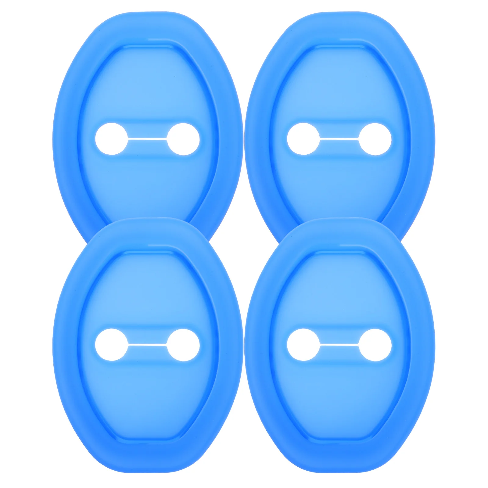 

4 Pcs Car Door Lock Protective Cover Latches Protector Parts Pad Replacements Protection Cap Blue