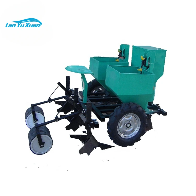 

Wholesales tractor 3 point farm two rows garlic planter four-wheel with single row and doule potato