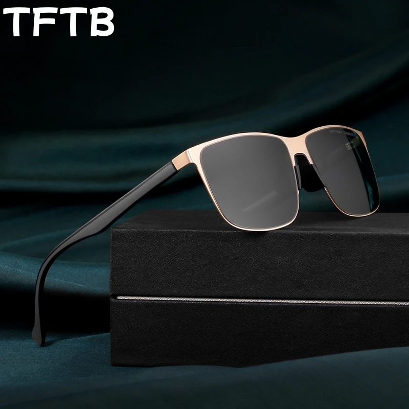 

TFTB Fashion Men's Nylon Polarized Sunglasses Anti-UV Driving Fishing Retro Square Optical Prescription Eyeglasses Women 8245