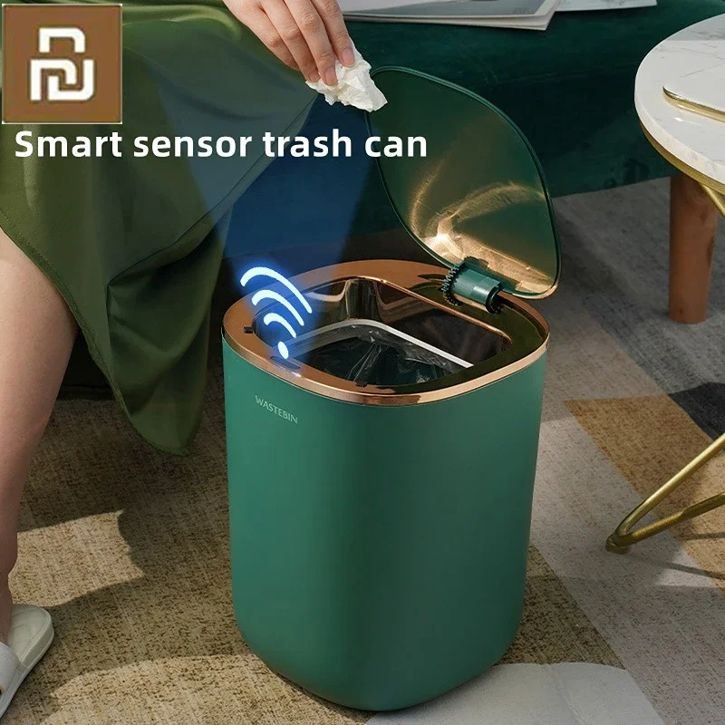 Xiaomi Mijia Smart Induction Trash Automatic Intelligent Sensor Dustbin Electric Touch Trash Bin for Kitchen Bathroom Bedroom