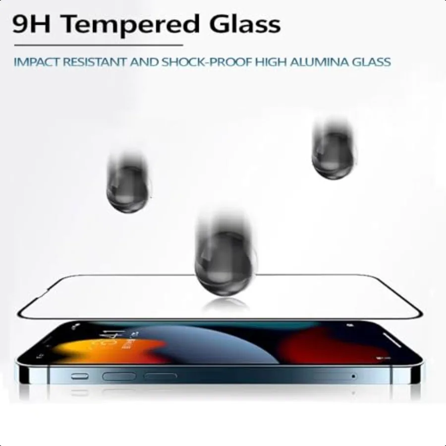 Proteggi schermo pieghevole in vetro temperato Fenzer per iPhone 16 Pro [6,3 pollici] Pellicola in vetro temperato amichevole 9H Hardn HD