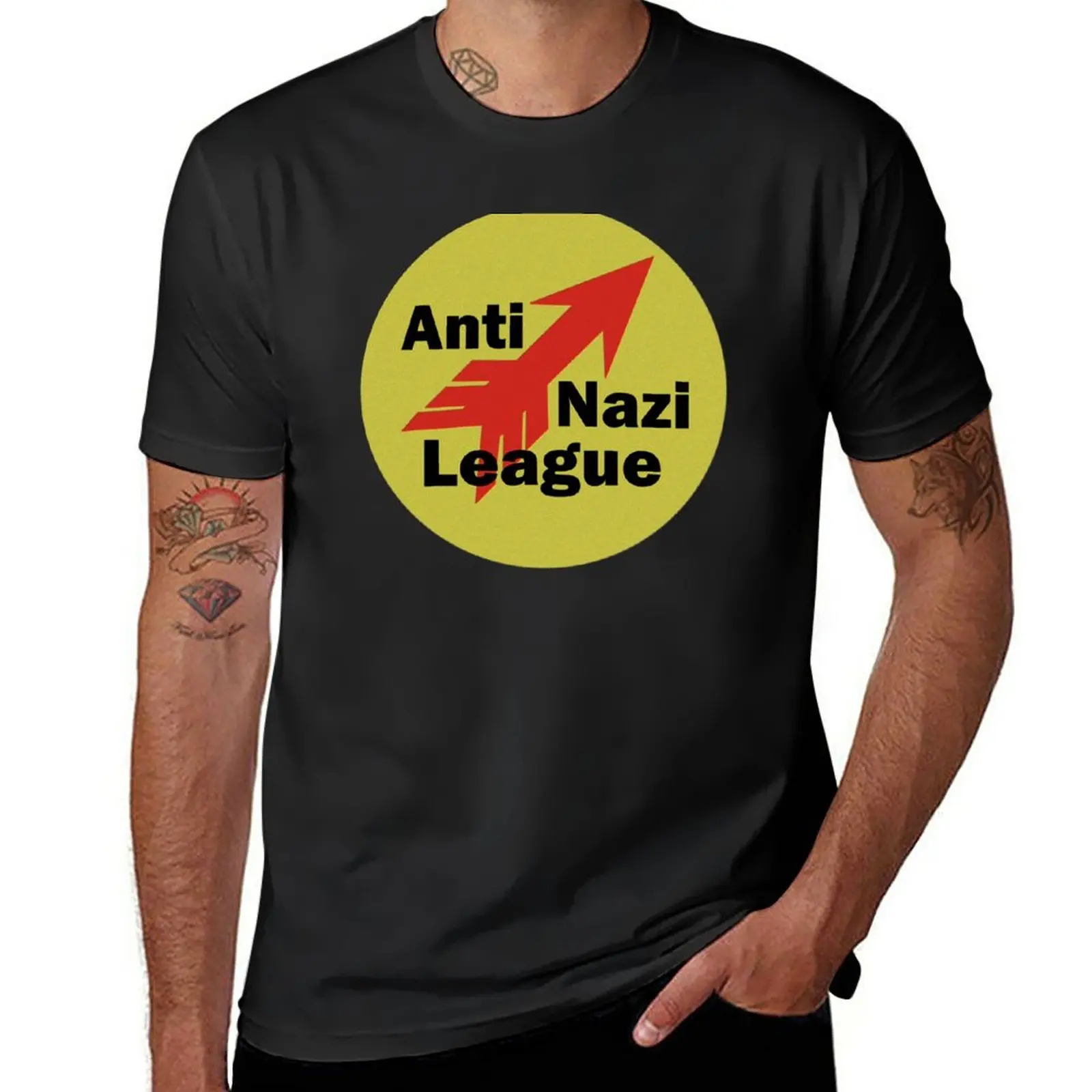 ANTI NAZI LEAGUE T-Shirt summer top oversizeds men graphic t shirts