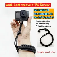 For Action Camera Accessory wrist strap Anti-Lost weave + 1/4 Screw Hand for Insta360 X5 X4 GOPRO 13 12 DJI Osmo 360 Pocket 3